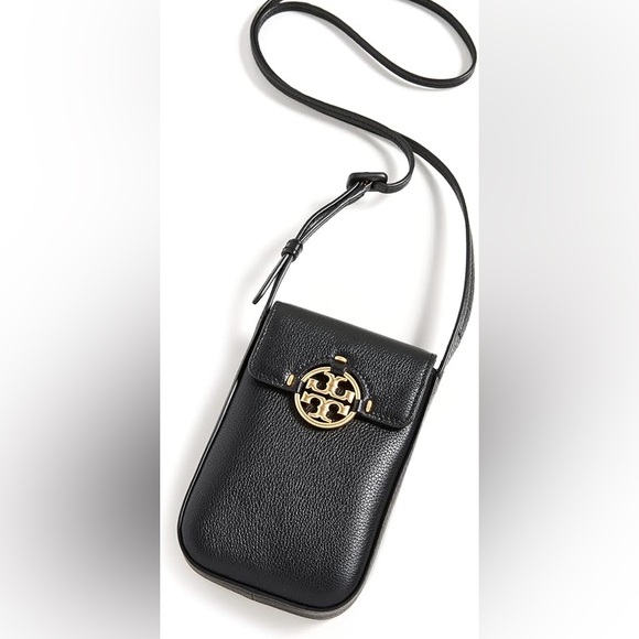 Tory Burch Black Crossbody Bag with Gold Logo - Picture 1 of 9